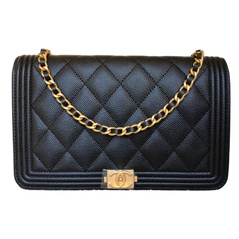 black chanel boy wallet on chain|Chanel wallet on chain price.